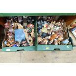 Four boxes of assorted collectables ,including Peruvian figures etc