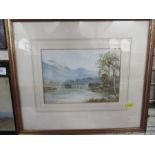 Two late Victorian watercolours, Alfred York, lock scenes