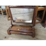 A 19th century mahogany swing frame toilet mirror, width 20.5ins