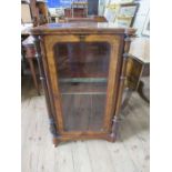 A fine Victorian and inlaid burr music cabinet, with a quarter veneered top, fitted three original