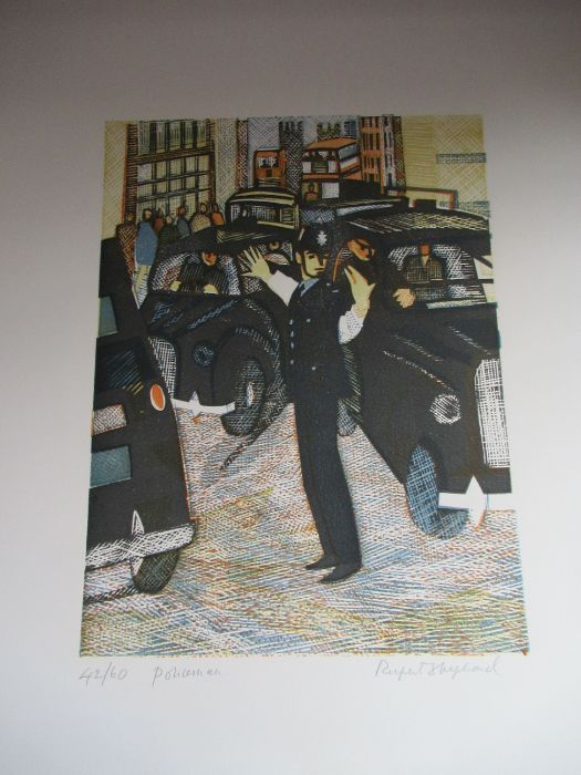 Rupert Shephard, 'London, The Passing Scene' , limited edition folio of ten colour linocuts, each - Image 21 of 39