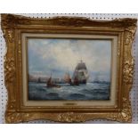 William Thornley, oil on canvas, A Fresh Breeze, 11ins x 15ins - Has been cleaned, restored, gallery