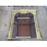 A 19th century gilt framed over mantle mirror, the frame having ornate craved decoration, total