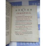 'The Survey of Cornwall' by Richard Carew, 1723 edition in full calf binding