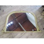 A modern gilt overmantle mirror , width 56ins, height 38ins