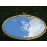 A 19th century gilt over mirror, with bevelled plate, width 44ins
