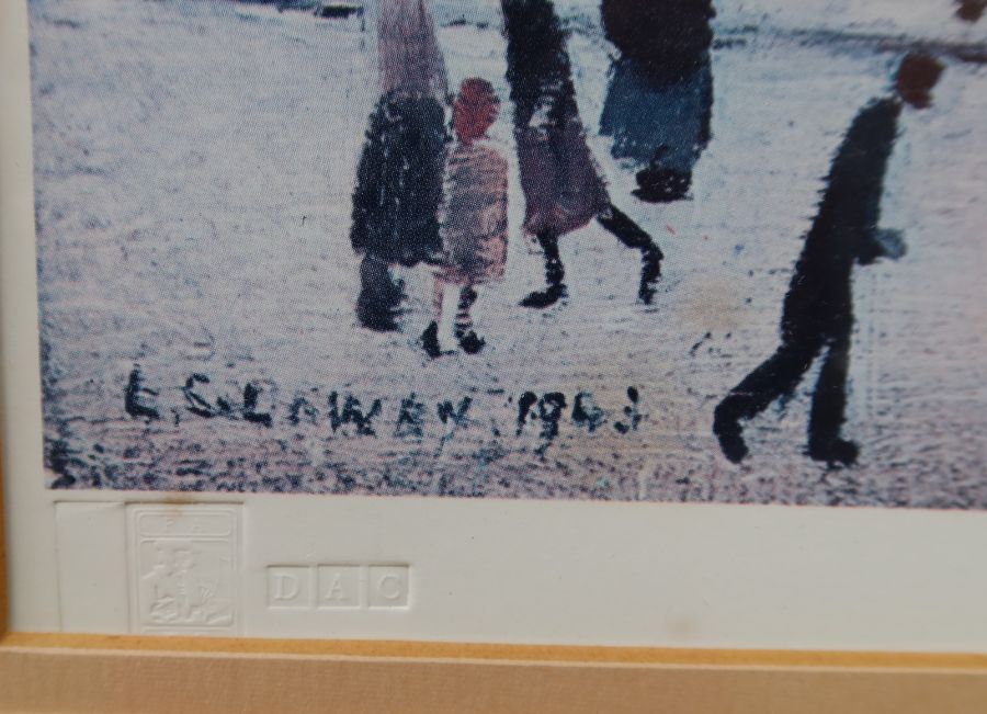 Laurence Stephen Lowry, signed lithograph in colours, Britain at Play, with Fine Art trade blind - Image 4 of 5