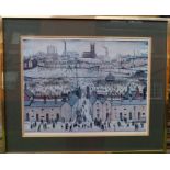 Laurence Stephen Lowry, signed lithograph in colours, Britain at Play, with Fine Art trade blind