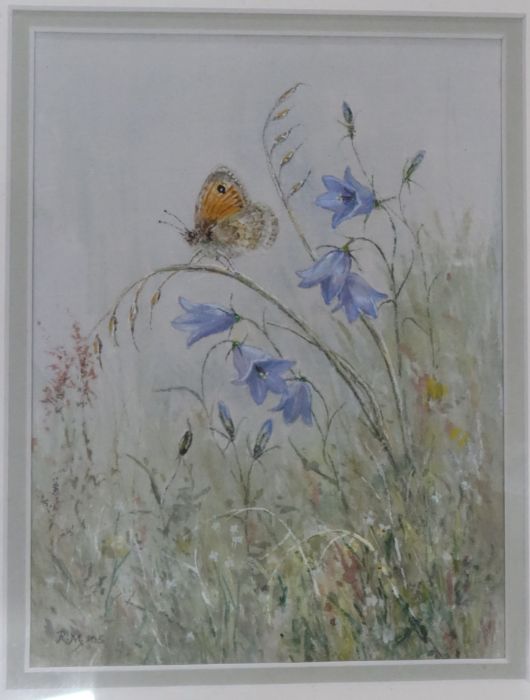 Richard Mather, four watercolours, Eggs & Feathers, 5ins x 8ins, Common Blue & Meadow Brown, 14ins x - Image 8 of 9