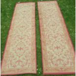 A pair of Laura Ashley runners, each 90ins x 26ins