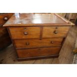 A 19th century mahogany chest of drawers , two short drawers over two long drawers  36ins x 22.