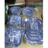 A collection of Spode Italian pattern dinner ware, to include plates, tureen meat plates etc
