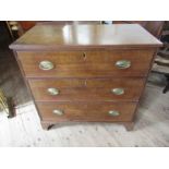 A 19th century chest of drawers, width 37ins, depth 19ins, height 36ins