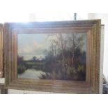 Harold Adams, oil on canvas, Near Molsey on Thames, 20ins x 30ins