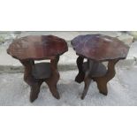 A pair of pub tables, diameter 23ins