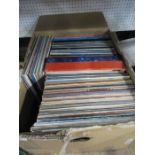 Box of LP records