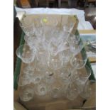 A box of mixed glassware