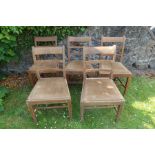 A set of 19th century bar back dining chairs