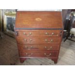 An Edwardian bureau, width 30ins, depth 16.5ins, height 39ins