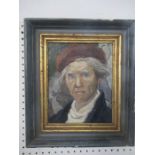 Dennis William Reed, oil on board, portrait, 9ins x 7.5ins