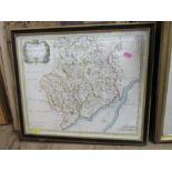 A Morden map, of Monmouth, 14.5ins x 17ins