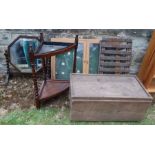 A collection of sundry furniture, to include a dressing table mirror, wall cabinet etc