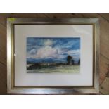 David Birtwhistle, watercolour, Cloudscape Malvern, 7ins x 10.5ins, together with four other