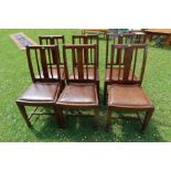 A set of six dining chairs