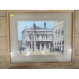 Harold Ratham, watercolour, The Library Venice, 11ins x 14.5ins