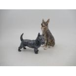 Two Bing and Grondahl models of dogs, German Shepherd, No 1765, dated 1915 -1948, and a Scottie,