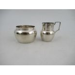 A silver milk jug, together with matching sugar bowl, London 1894, weight 4oz