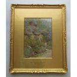 Helen Allingham, watercolour, Old Cottage at Freshwater, Isle of Wight, signed, 10.5ins x 7 ins good