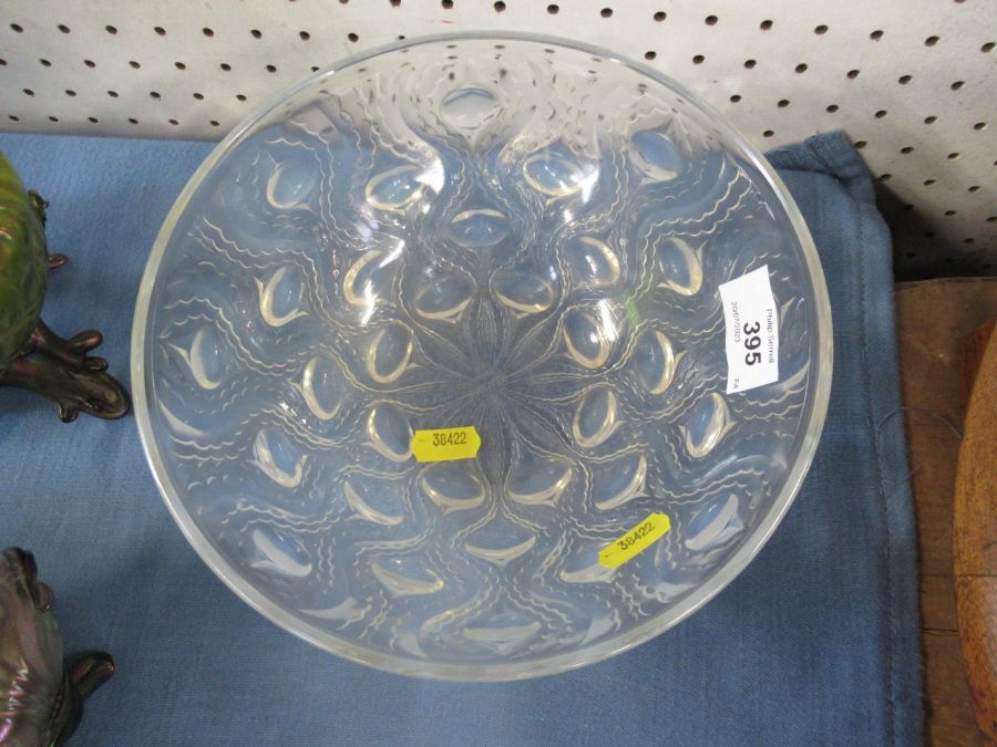 A Lalique iridescent glass bowl, decorated in the Bulbes pattern, diameter 8ins, height 3.5ins - - Image 2 of 3