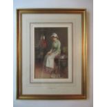 Carlton Smith, watercolour, The Necklace, a young girl seated, signed, 13ins x 8.5ins, good