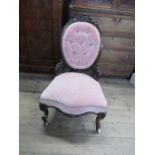 A 19th century showwood framed Grandmother chair, raised on cabriole legs