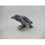 A Bing and Grondahl model, of a Crow, No 1714, made 1915-1948 - Good condition, no signs of chips,