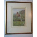 Helen Allingham, watercolour, Surrey Cottage, Witley, signed, 9.75ins x 7ins good condition no
