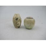 Two miniature Ruskin pottery vases, height approx. 1ins - Both in good condition