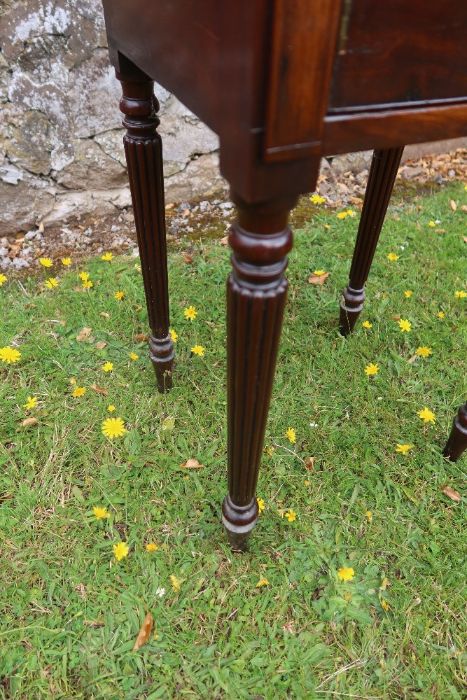 A 19th century Gillows style mahogany pot cupboard raised on reeded legs width 16ins depth 13. - Image 3 of 4