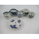 A Worcester Porcelain first period trio, comprising cup, tea bowl and saucer, decorated in Robert