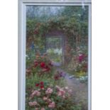 Helen Allingham, watercolour, The Walled-In Garden, signed, 10.5ins x 6.5ins