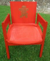 A Prince of Wales (Prince Charles) Investiture chair, designed by Lord Snowdon, 1969, with gilt