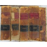 Massacusetts Acts and Laws, 5 vols, reprints of the years 1784, 1786, 1788, 1790 and 1804,