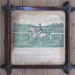 An Antique colour print, The Celebrated Trotting Mare Steel Grey, 13.5ins x 13.5ins, together with
