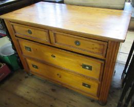 A pine chest of drawers, width 41ins, depth 22ins, height 30ins