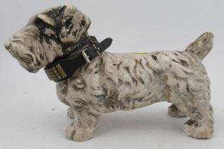 A pottery model, of a Scottie dog