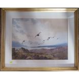 J C Harrison, two watercolours, Covey of Grouse and Grouse off the Tops, 16ins x 22ins and 12ins x