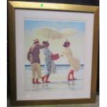 Two colour prints, after Jack Vettriano, The Picnic Party and after Lowry, The Procession