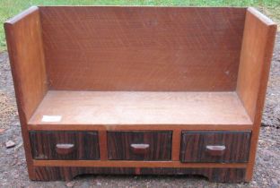 A Cotswold style book trough, fitted with three drawers, width 20ins, height 14ins