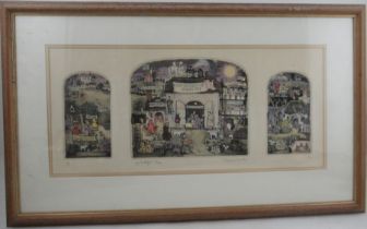 Graham Clarke, limited edition colour print, Ye Faithful, 11ins x 24ins (D)